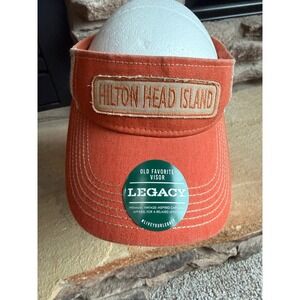Legacy Old Favorite Visor Hilton Head Island Orange Mesh Snapback Sun Hat Golf